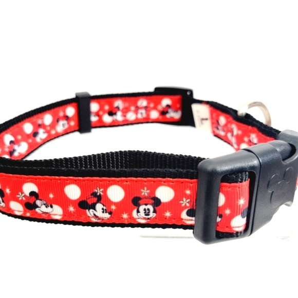 DisneyParks Pets Minnie Mouse Pet Collar sz L New - Picture 1 of 5